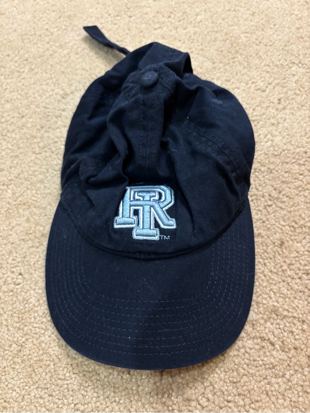 University of Rhode Island navy hat with embroidered RI